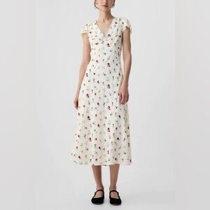 Gap x DOEN Floral Midi Dress Size 14